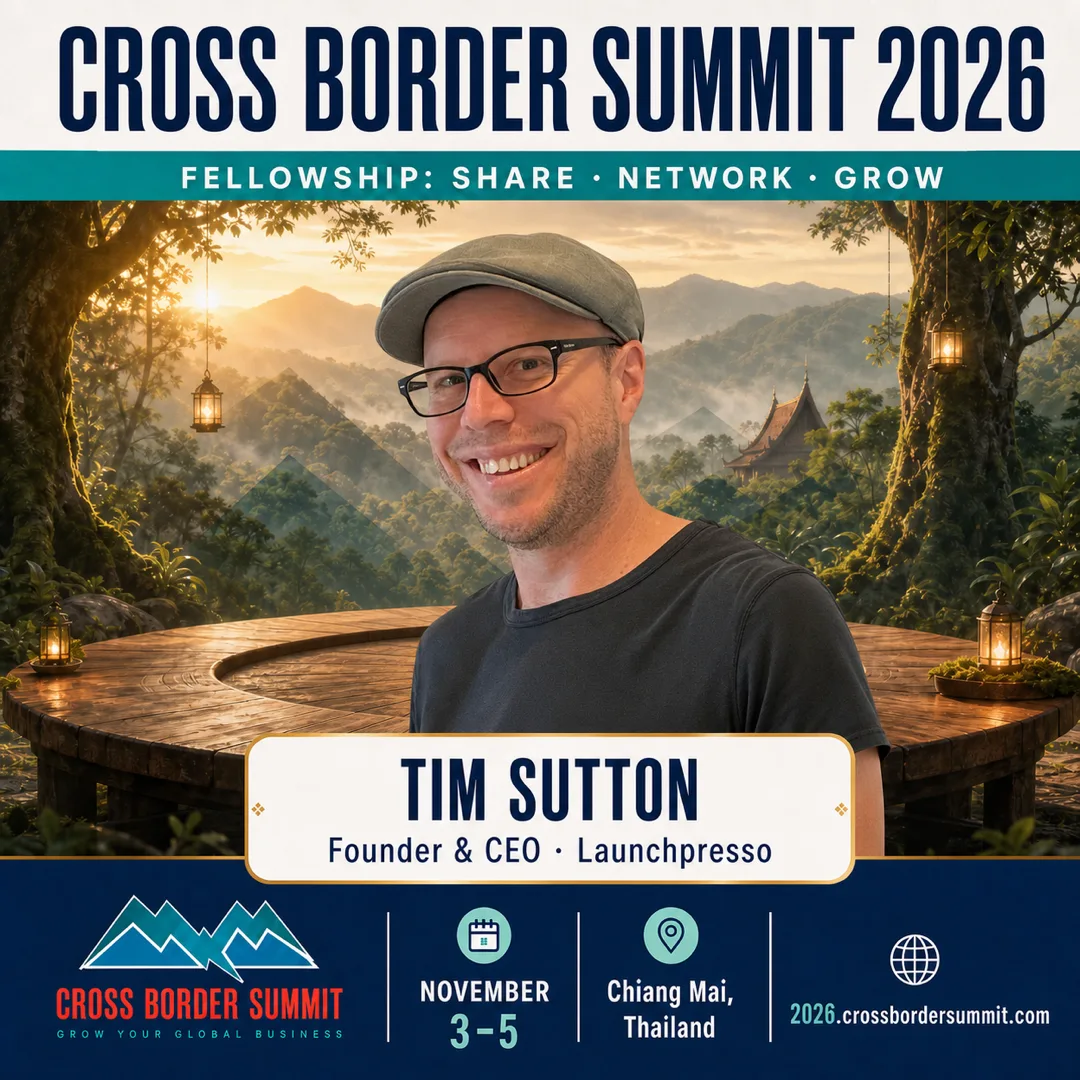 CBS 2026 speaker poster for Tim Sutton